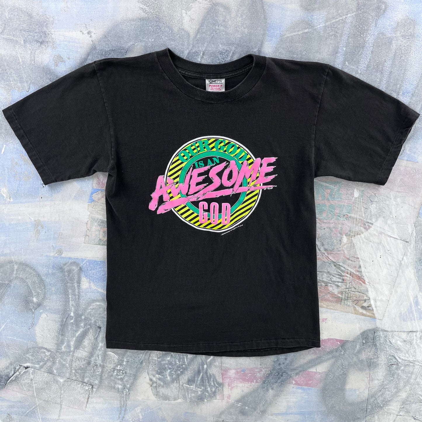 Vintage 90s USA Our God Is An Awesome God Single Stitch T Shirt L
