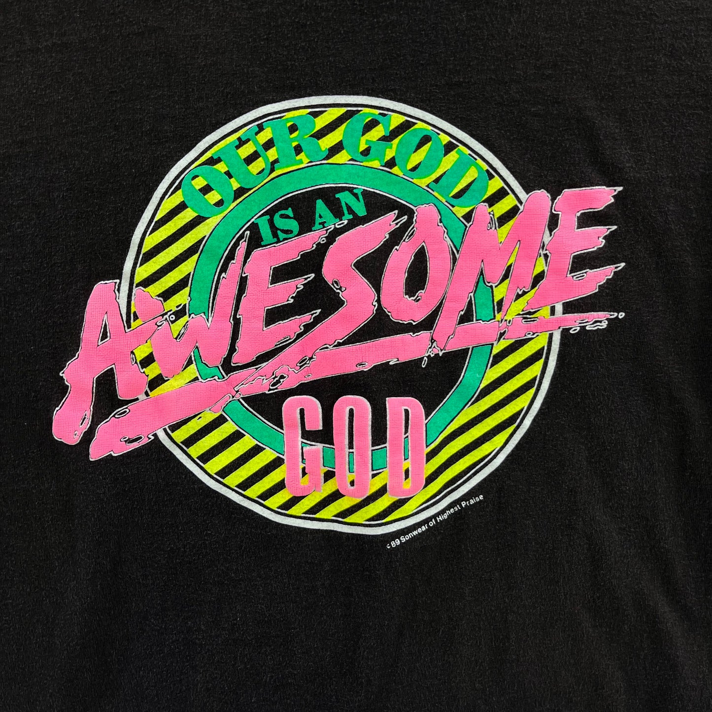 Vintage 90s USA Our God Is An Awesome God Single Stitch T Shirt L