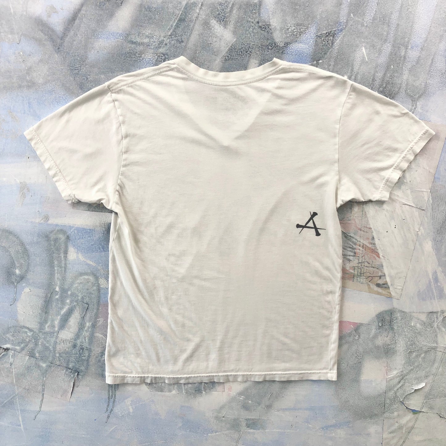 Vintage Y2K Affliction Skull Wings Cross V Neck T Shirt L