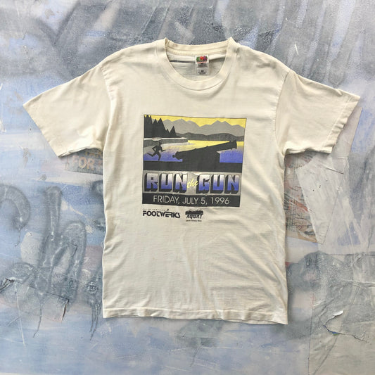 Vintage 90s Run The Gun Marathon T Shirt M