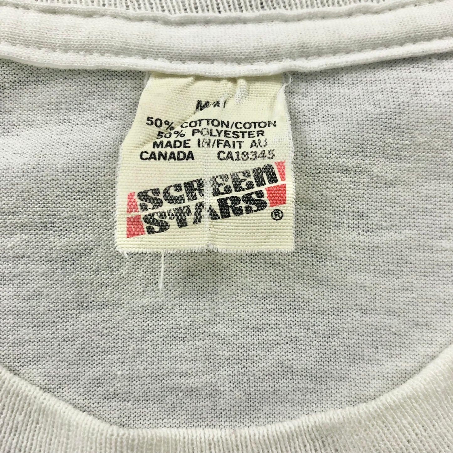 Vintage 80s NHL Edmonton Oilers Slap Shot Players Singe Stitch T Shirt M