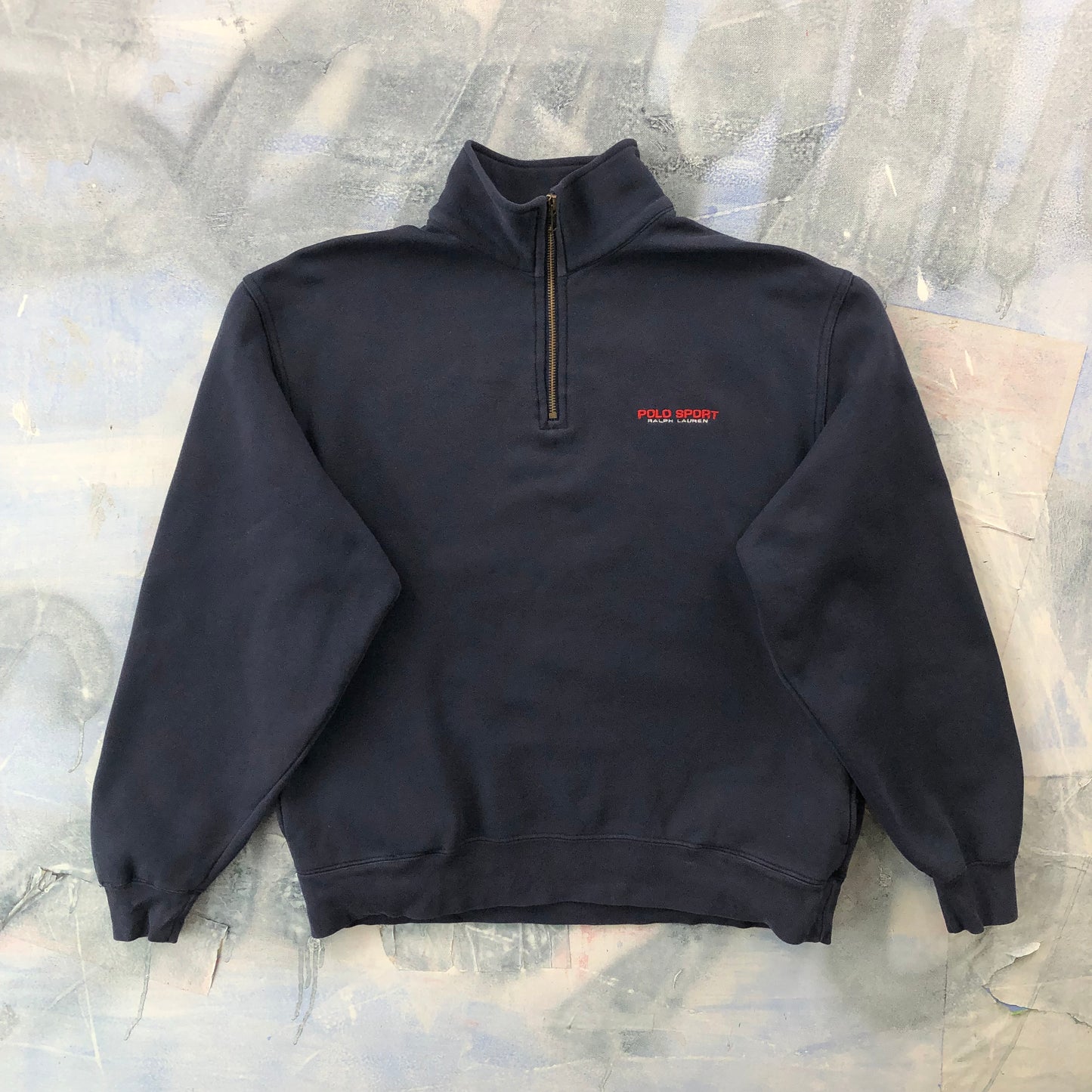 Vintage Polo Sport Quarter Zip Sweatshirt M