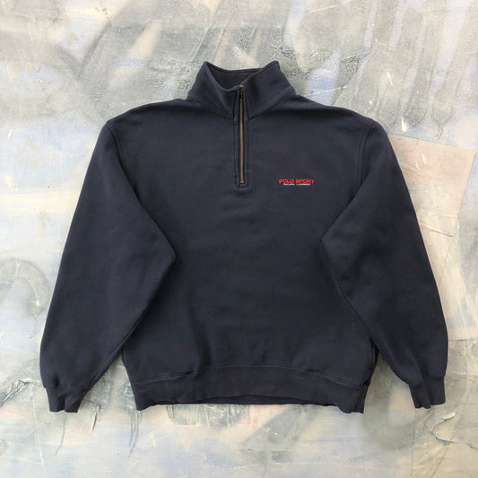 Vintage Polo Sport Quarter Zip Sweatshirt M
