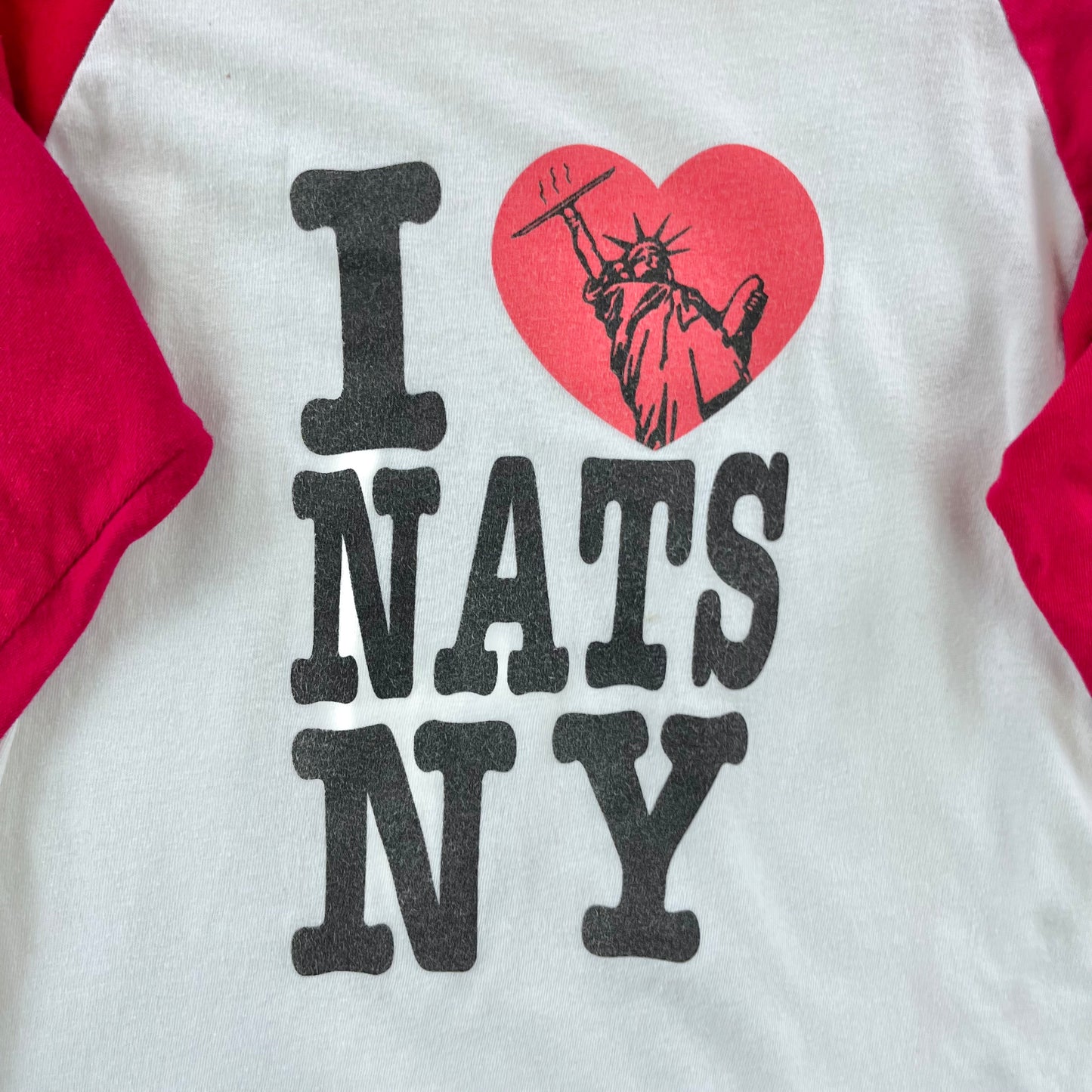 Vintage I Love Nats New York Raglan T Shirt S