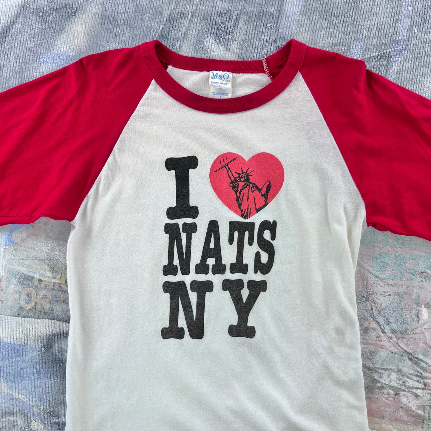 Vintage I Love Nats New York Raglan T Shirt S