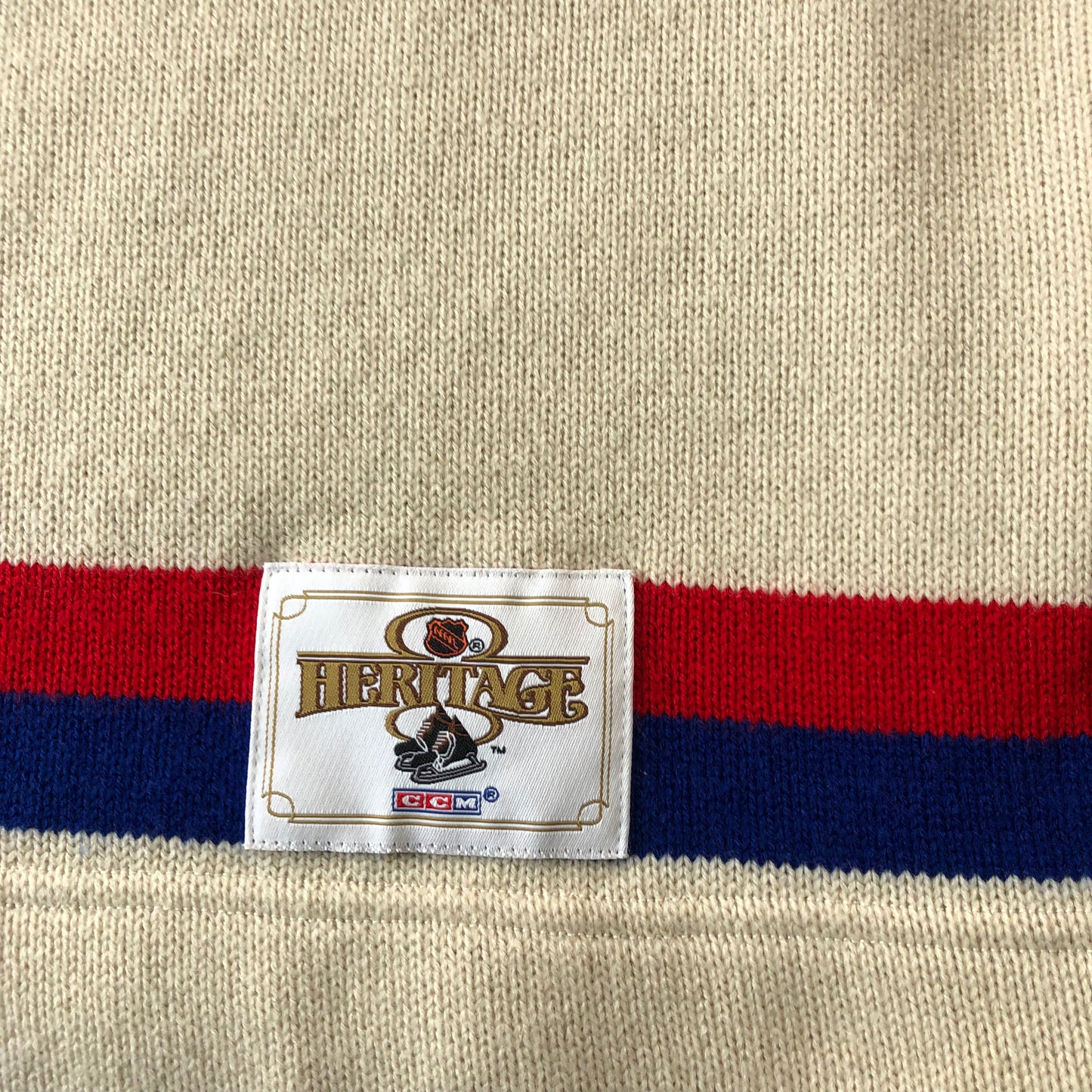CCM NHL Montreal Canadians Heritage Hockey Knit Sweater Jersey XL
