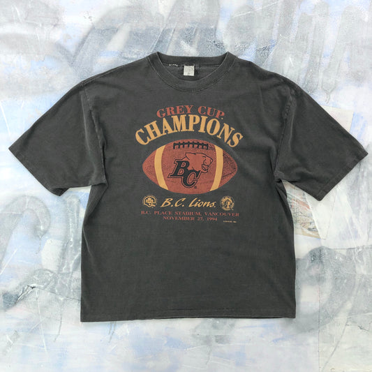 Vintage 90s CFL Grey Cup Champions B.C Lions T Shirt L