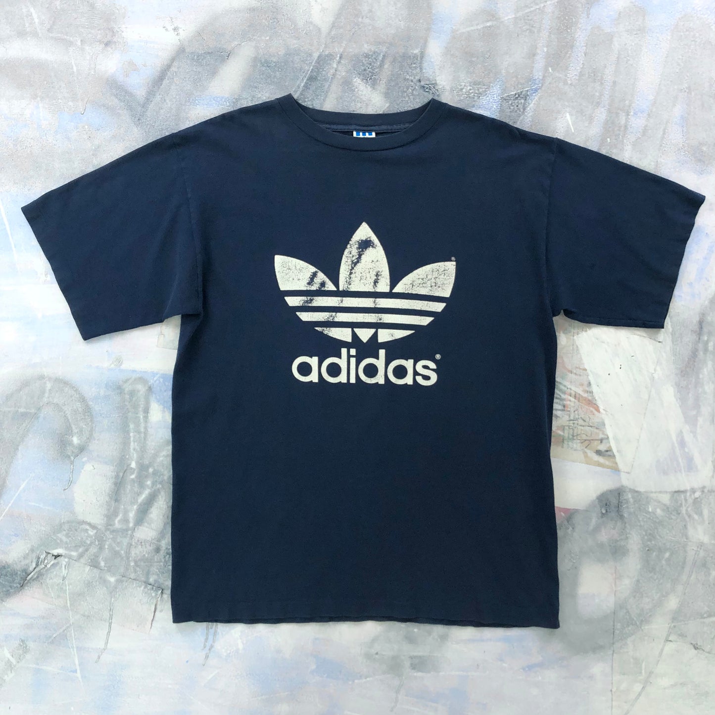 Vintage 90s USA Adidas Trefoil Double Sided T Shirt L