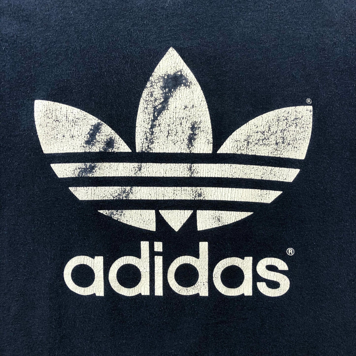 Vintage 90s USA Adidas Trefoil Double Sided T Shirt L