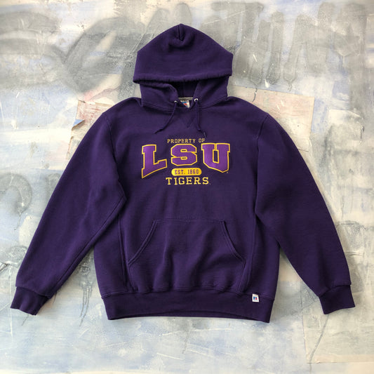 Lousiana State University Tigers Russell Hoodie Sweatshirt L
