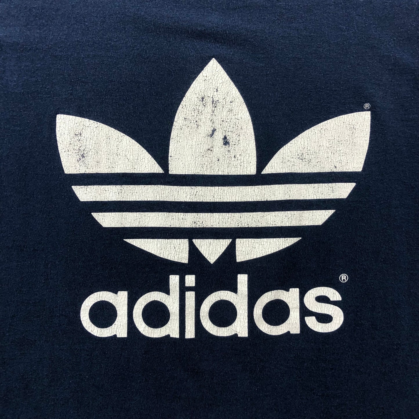 Vintage 90s USA Adidas Trefoil Double Sided T Shirt L