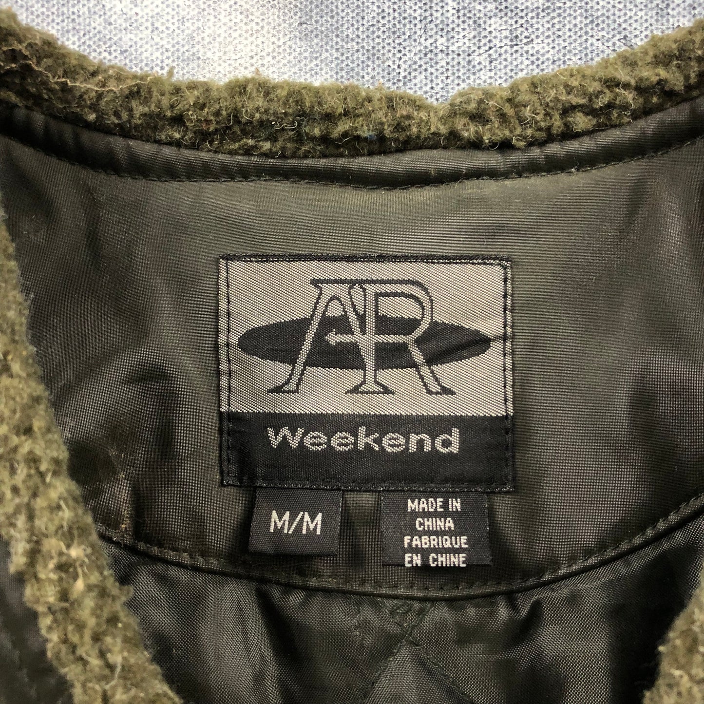 Vintage Quilted Lined Chore Zip Vest M