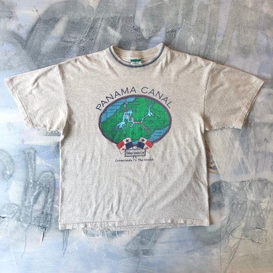 Vintage USA Panama Canal Holland American Line T Shirt XL