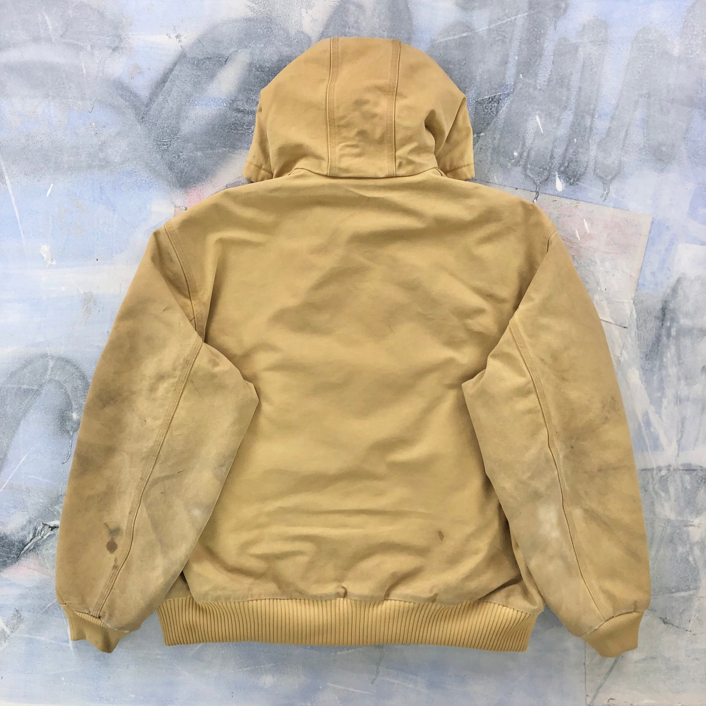 Vintage Carhartt J130 WET Quilted Lined Hooded Workwear Zip Jacket XXL