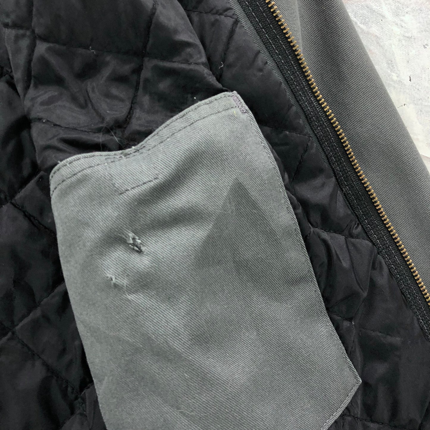 Carhartt J293 Quilted Lined Twill Workwear Zip Jacket M