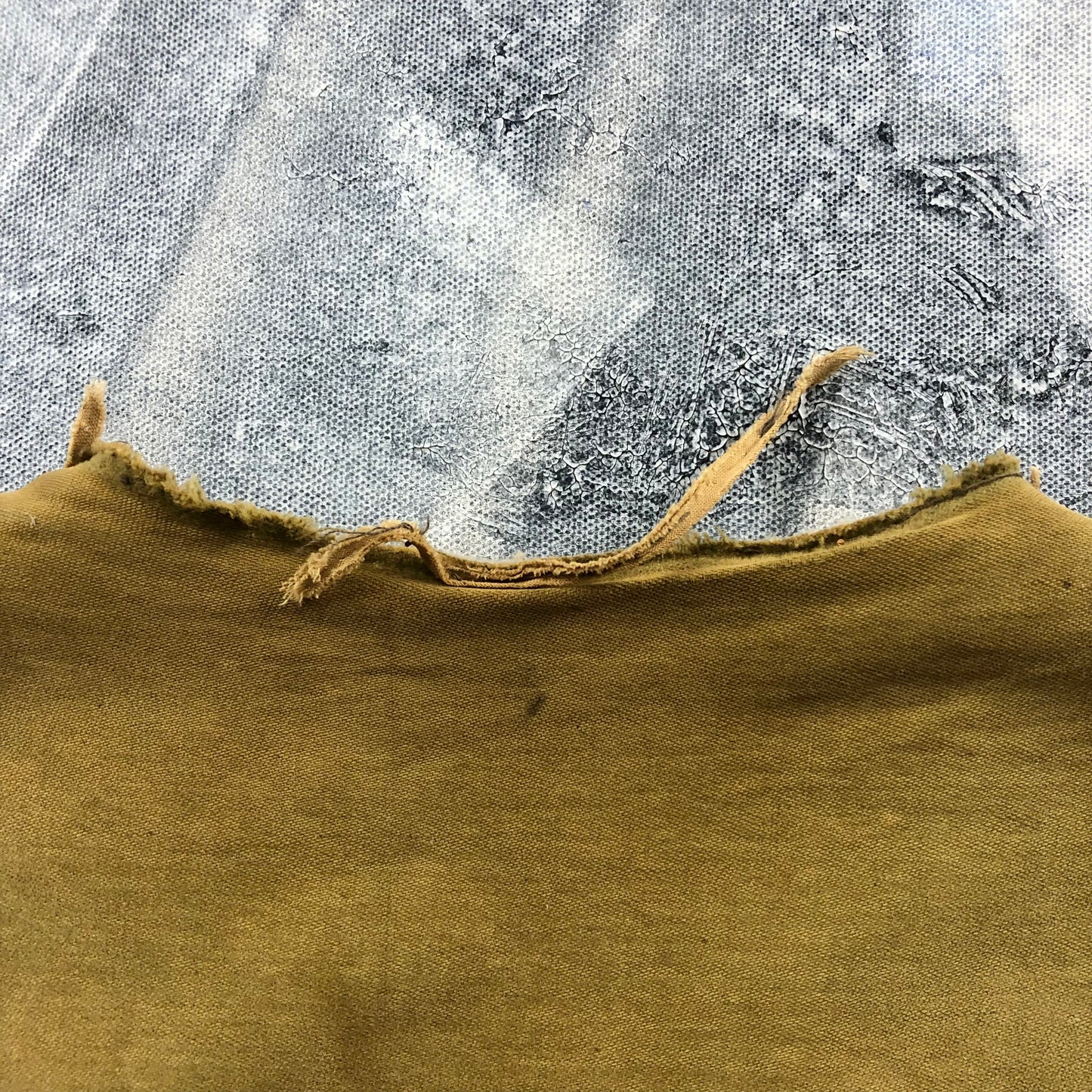 Vintage Distressed Fleece Lined Two Toned Vest S