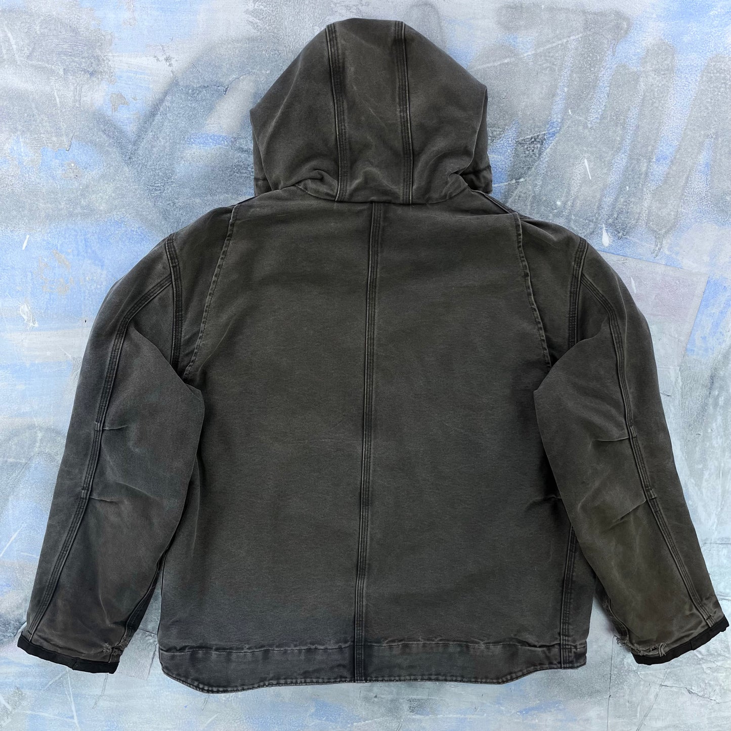 Vintage Carhartt J284 Workwear Sherpa Lined Hooded Button Jacket XL