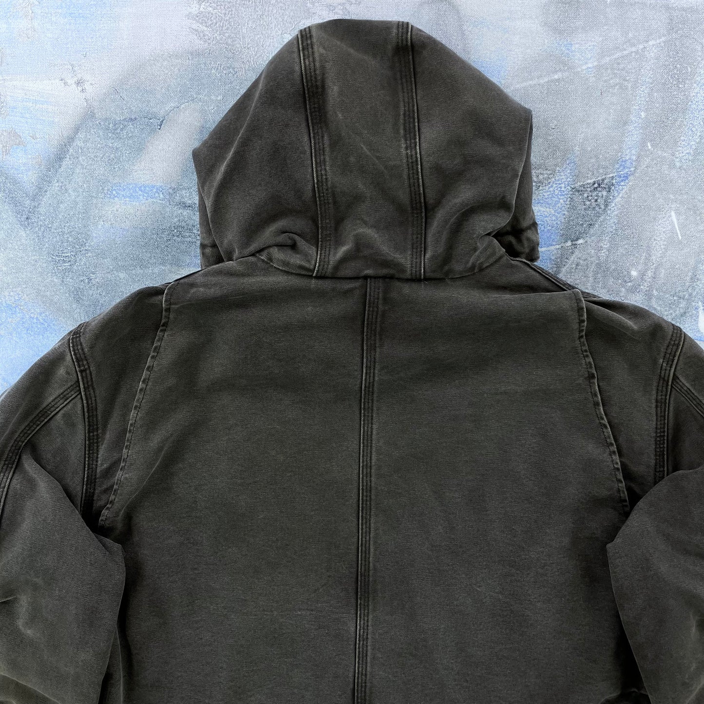 Vintage Carhartt J284 Workwear Sherpa Lined Hooded Button Jacket XL