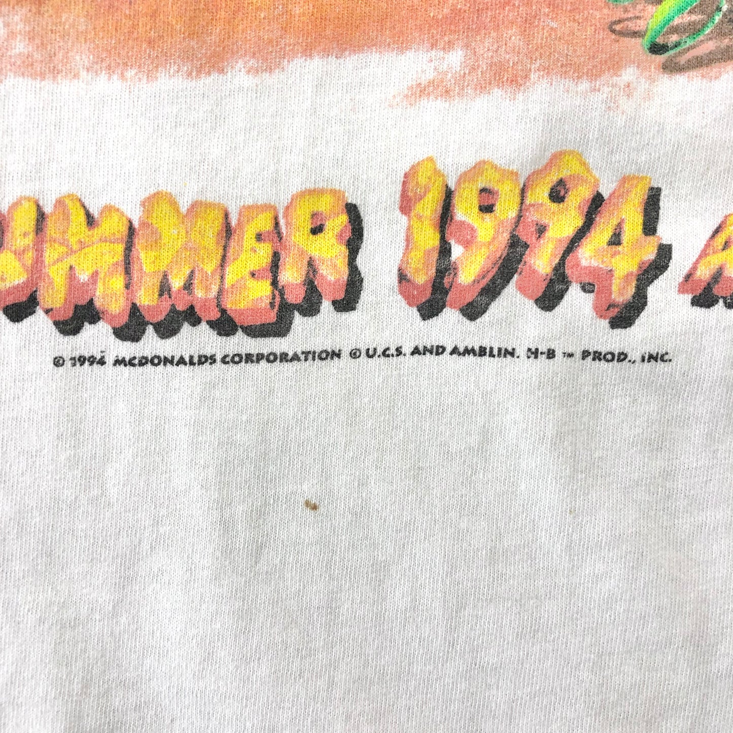 Vintage 90s The Flinstones Roc Donalds Movie Promo Single Stitch T Shirt
