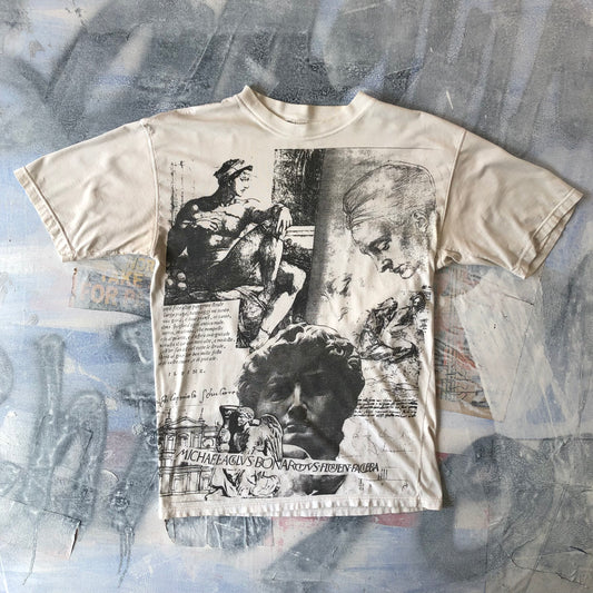 Vintage 90s Michaelangelo Art Work T Shirt S