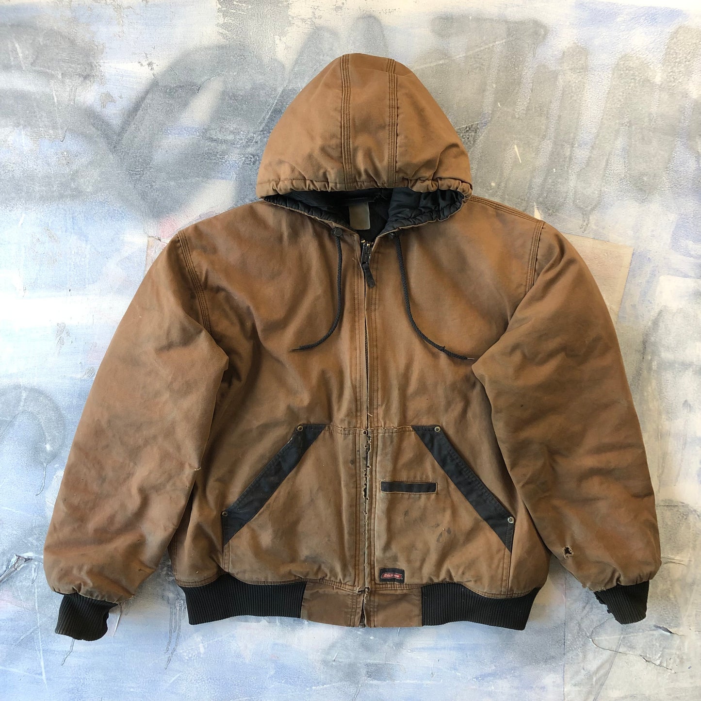 Vintage Dickies Canvas Workwear Hooded Zip Jacket XL