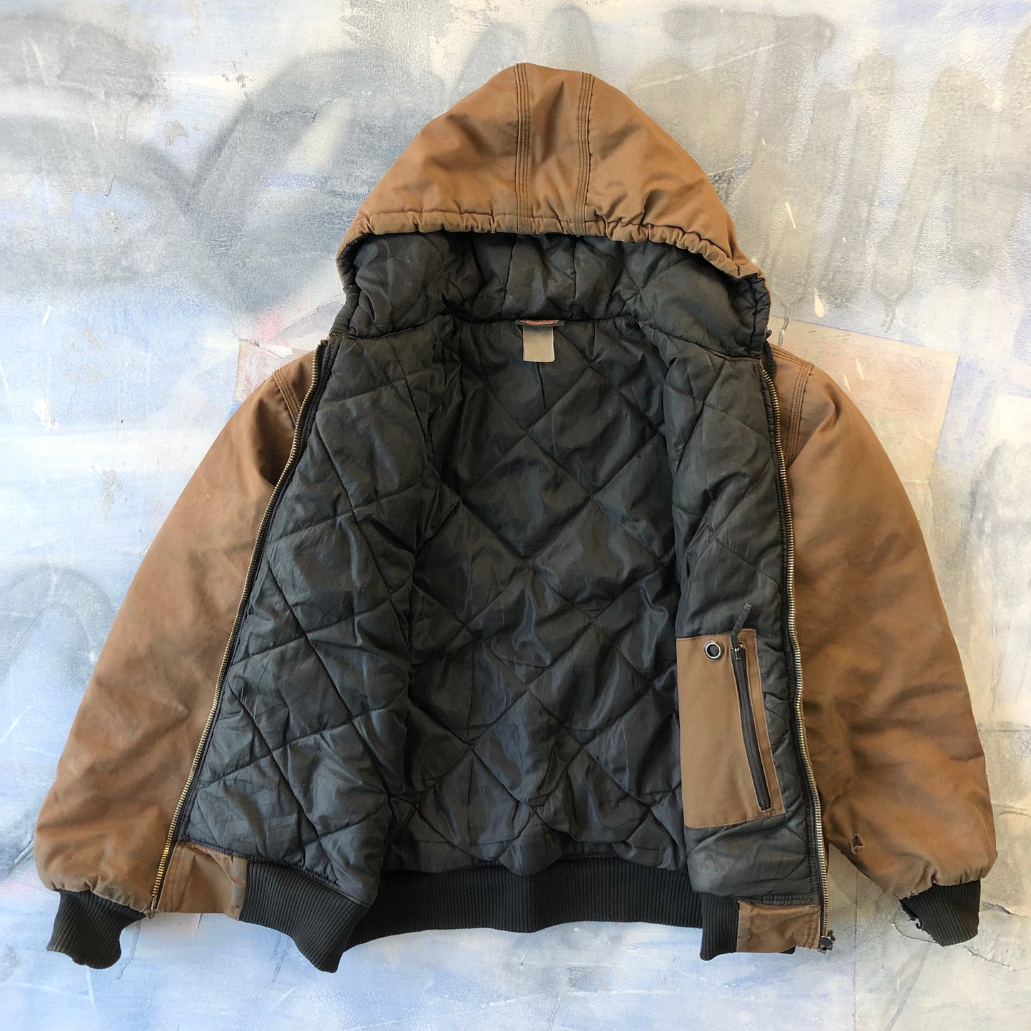 Vintage Dickies Canvas Workwear Hooded Zip Jacket XL