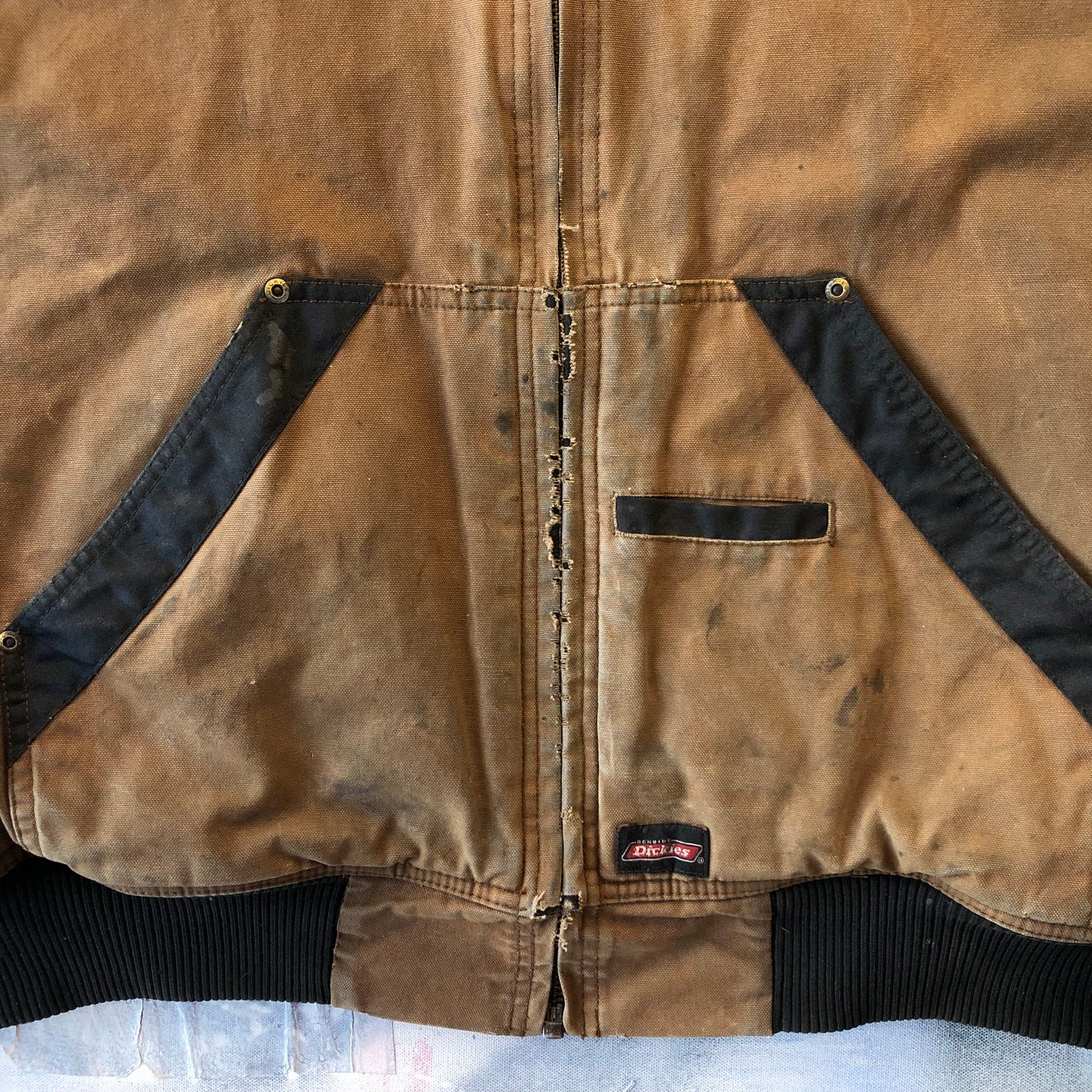 Vintage Dickies Canvas Workwear Hooded Zip Jacket XL