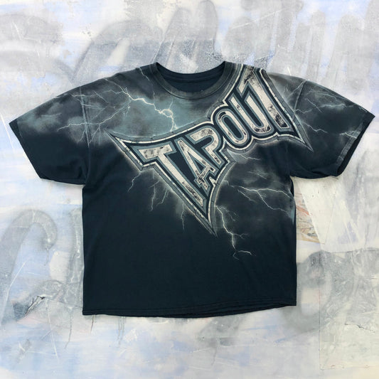 Vintage Y2K MMA Tapout Thunder Lightning Signature Series T Shirt XXL
