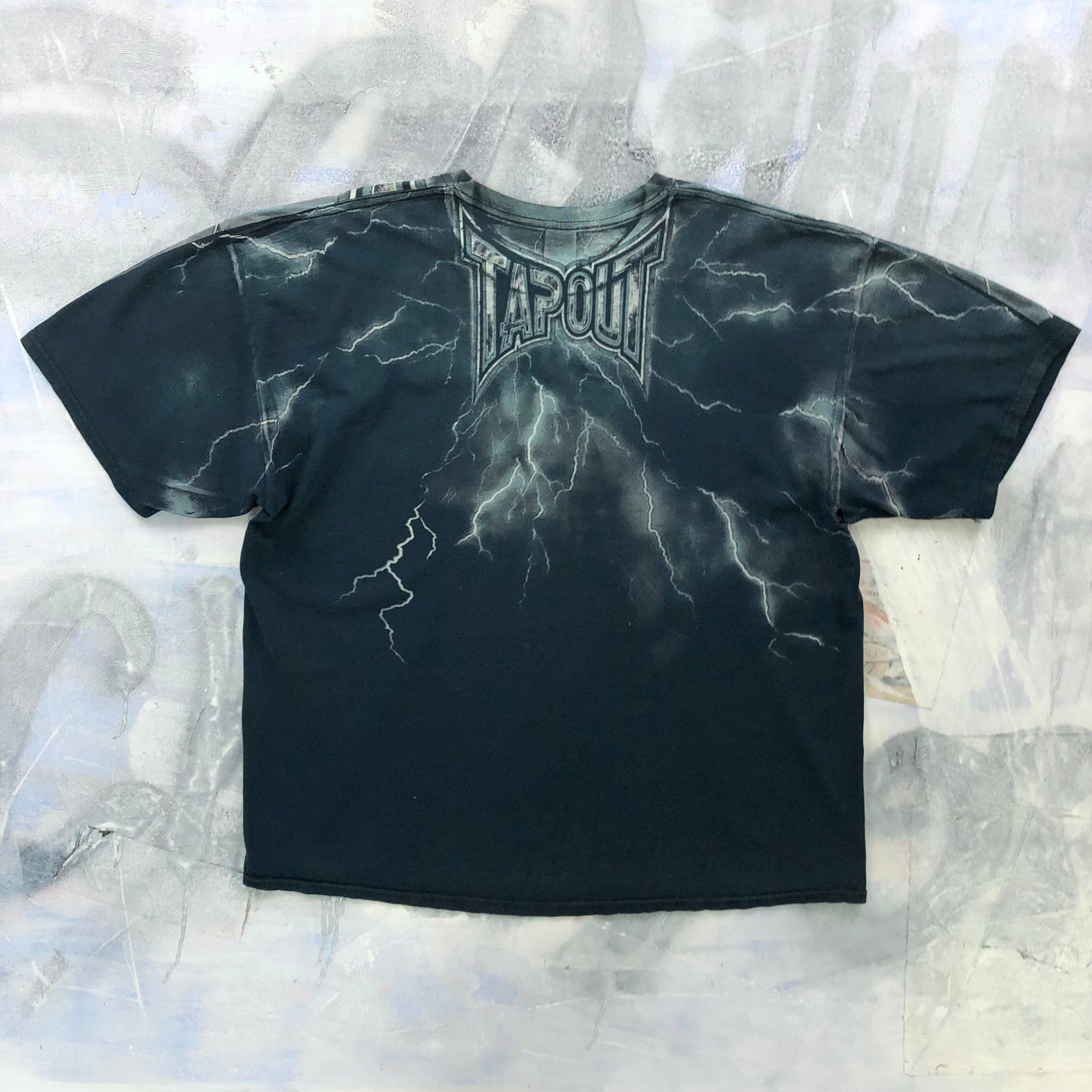 Vintage Y2K MMA Tapout Thunder Lightning Signature Series T Shirt XXL