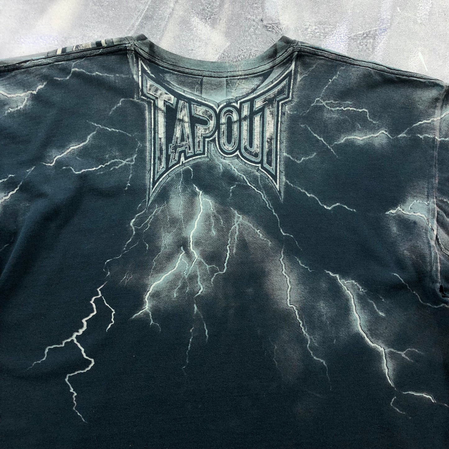 Vintage Y2K MMA Tapout Thunder Lightning Signature Series T Shirt XXL