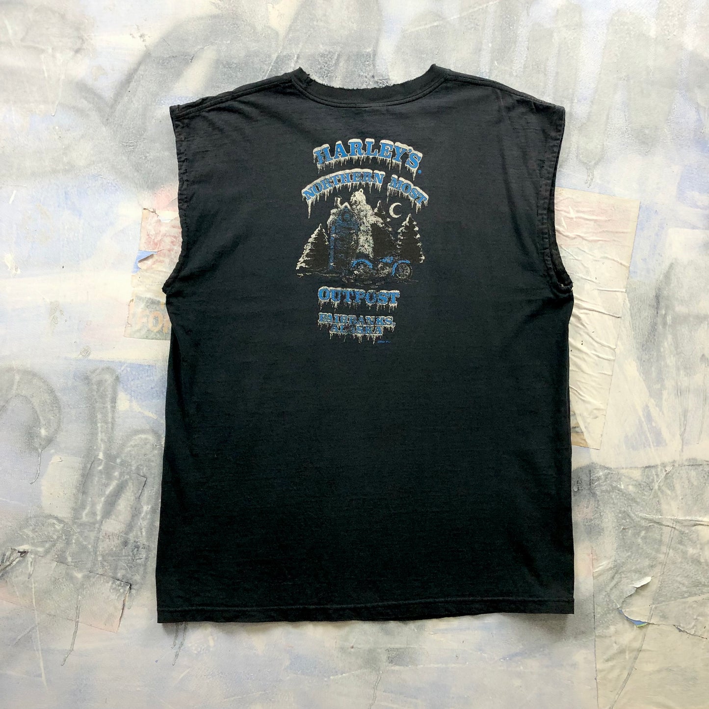 Vintage Harley Davidson Motorcycles Legends Live Where Legends Roam Fairbanks Alaska Tank Top XXL