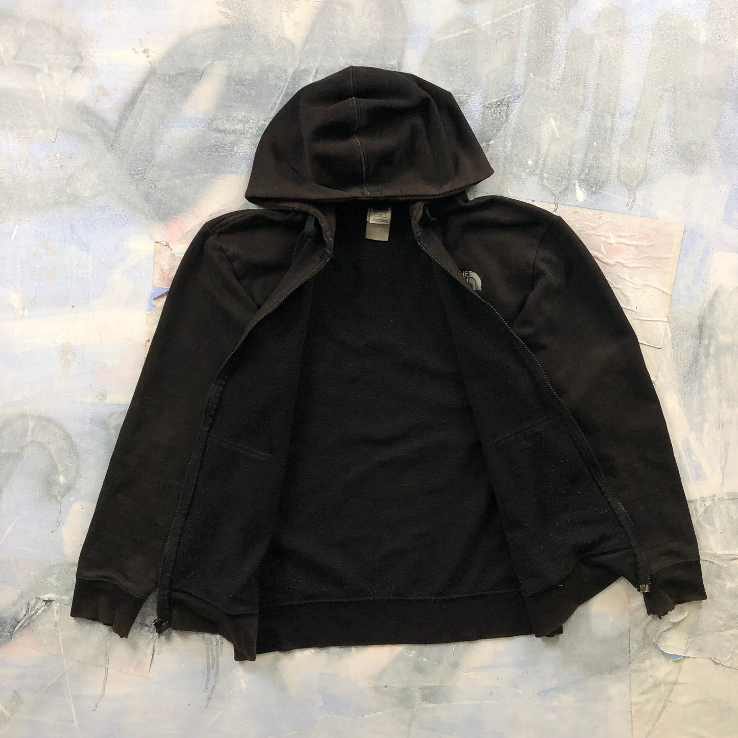 Vintage The North Face Fleece Lined Full Zip Hoodie Sweatshirt L