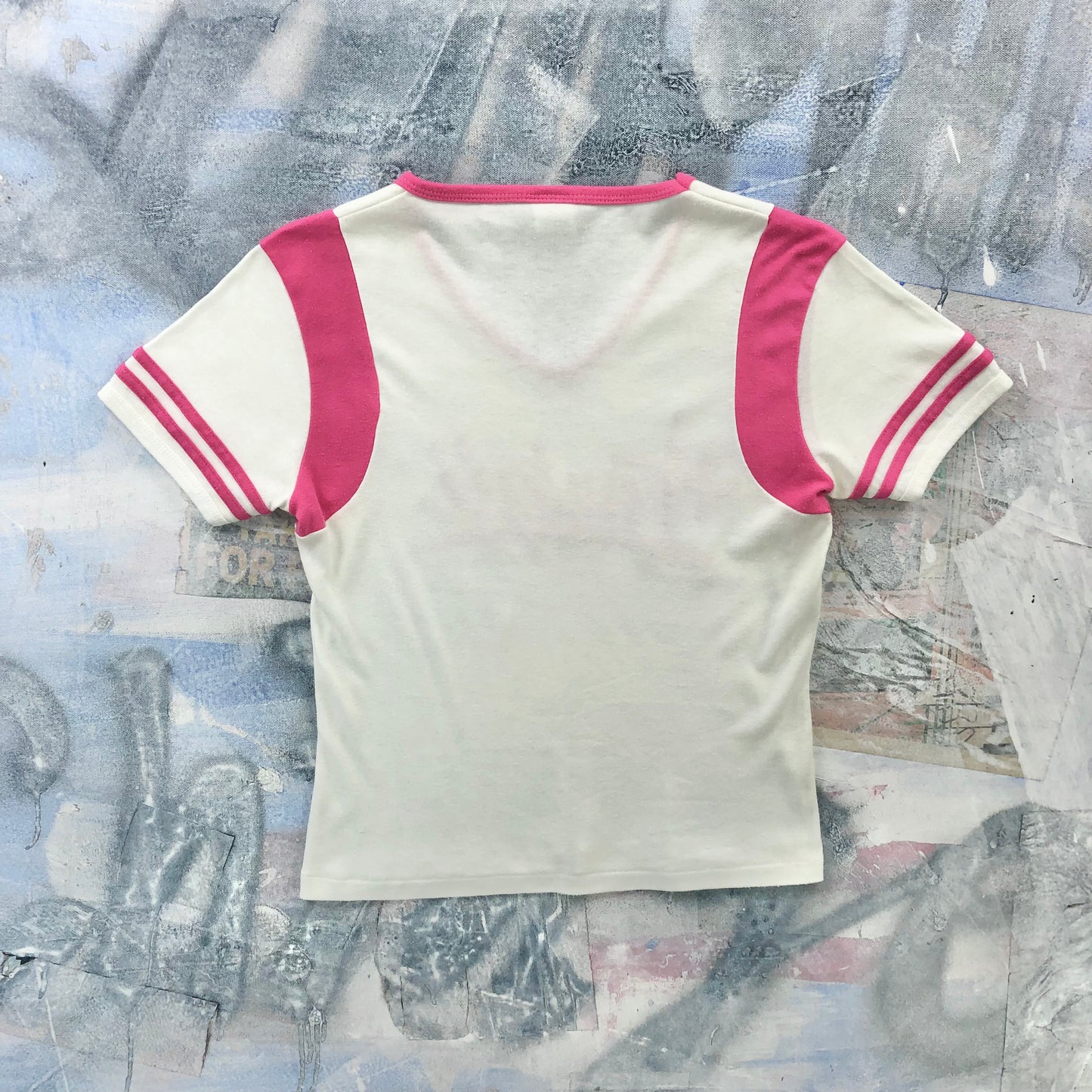 Vintage USA Hawaii Ringer V Neck Shirt L (Womens)