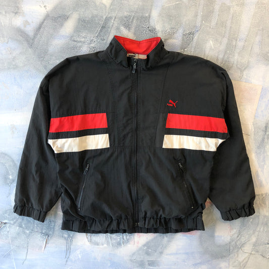 Vintage 90s Puma Blanket Lined Zip Windbreaker Jacket M