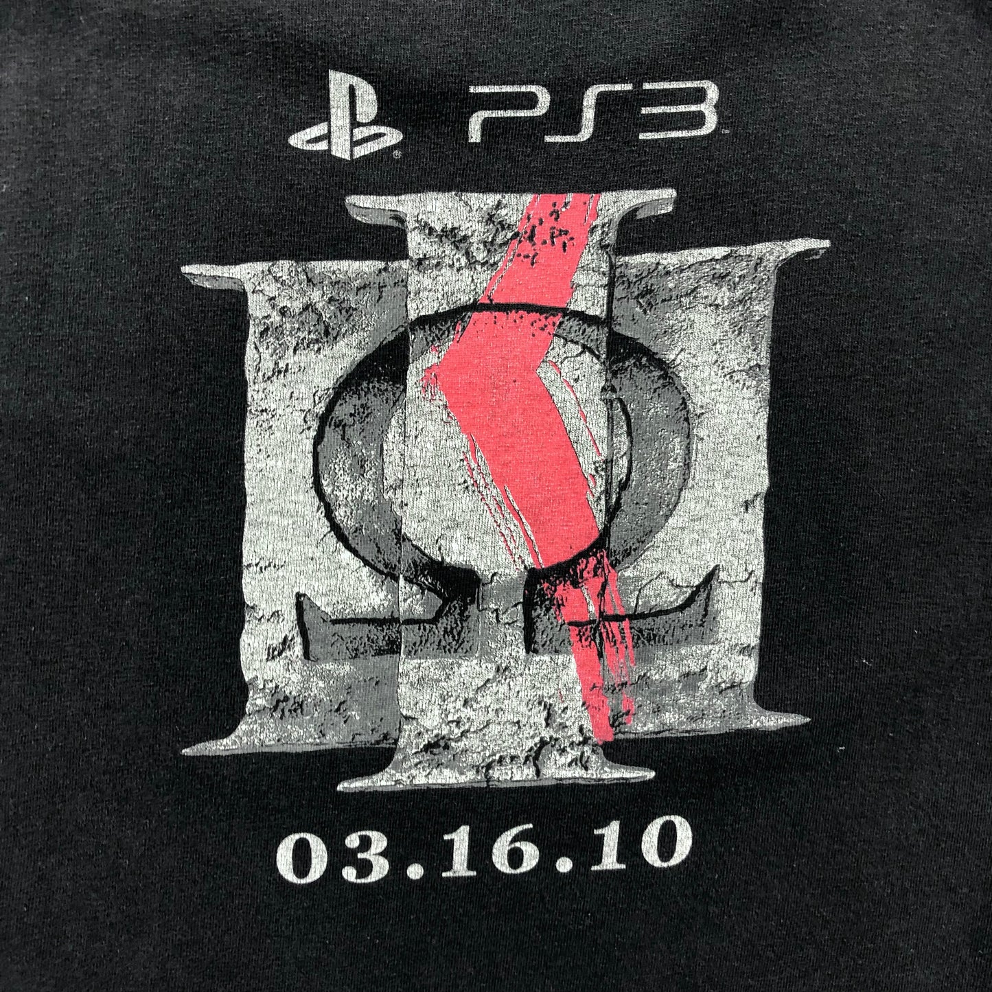 Vintage PS3 God Of War 3 Promo T Shirt L