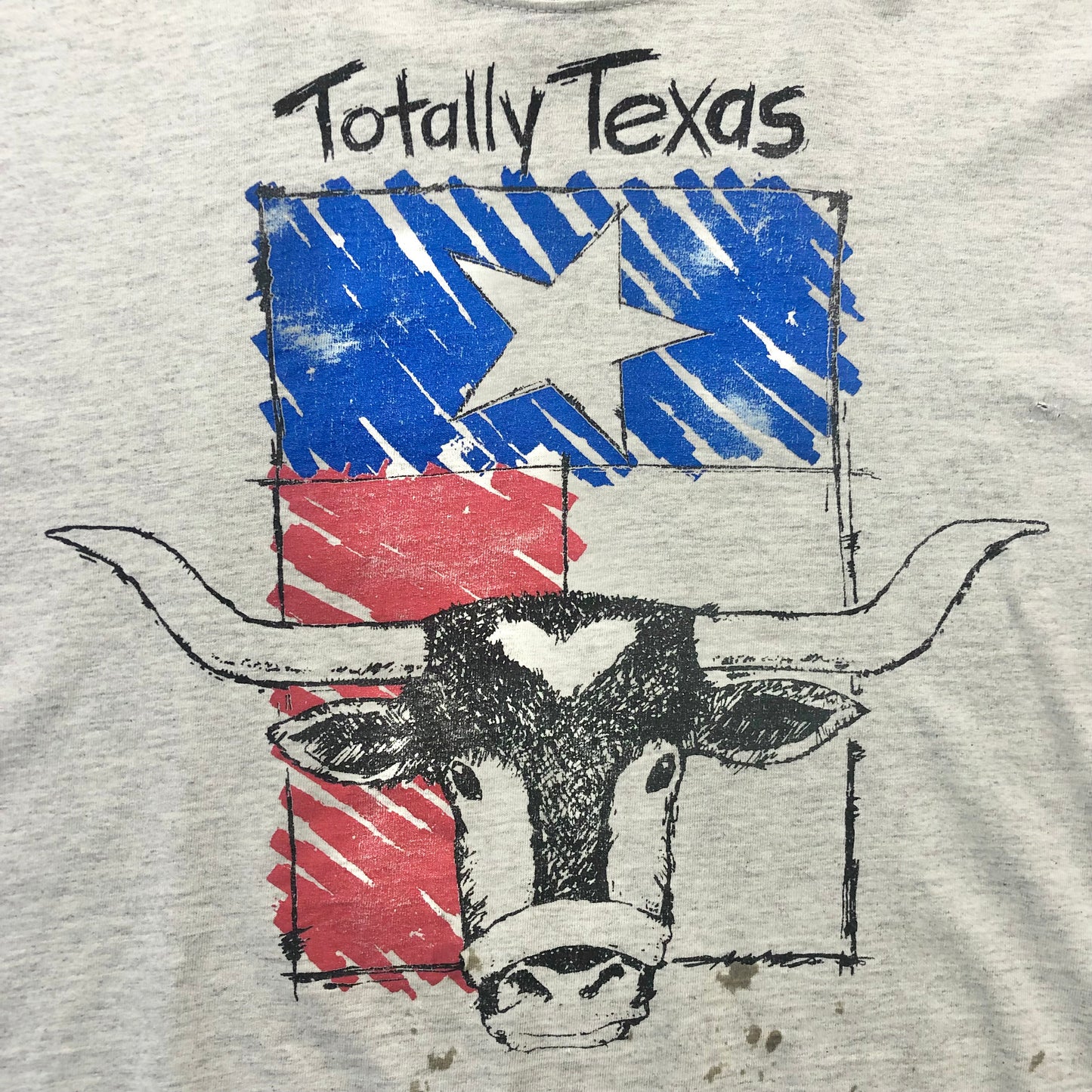 Vintage 90s USA Totally Texas Bull Single Stitch T Shirt L