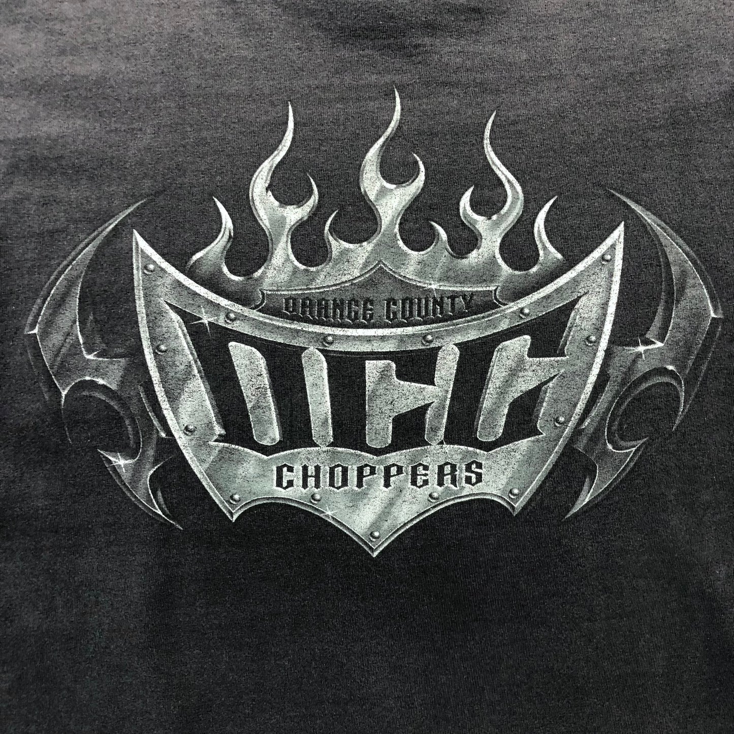 Vintage Orange County Choppers Metal Flames T Shirt XXL