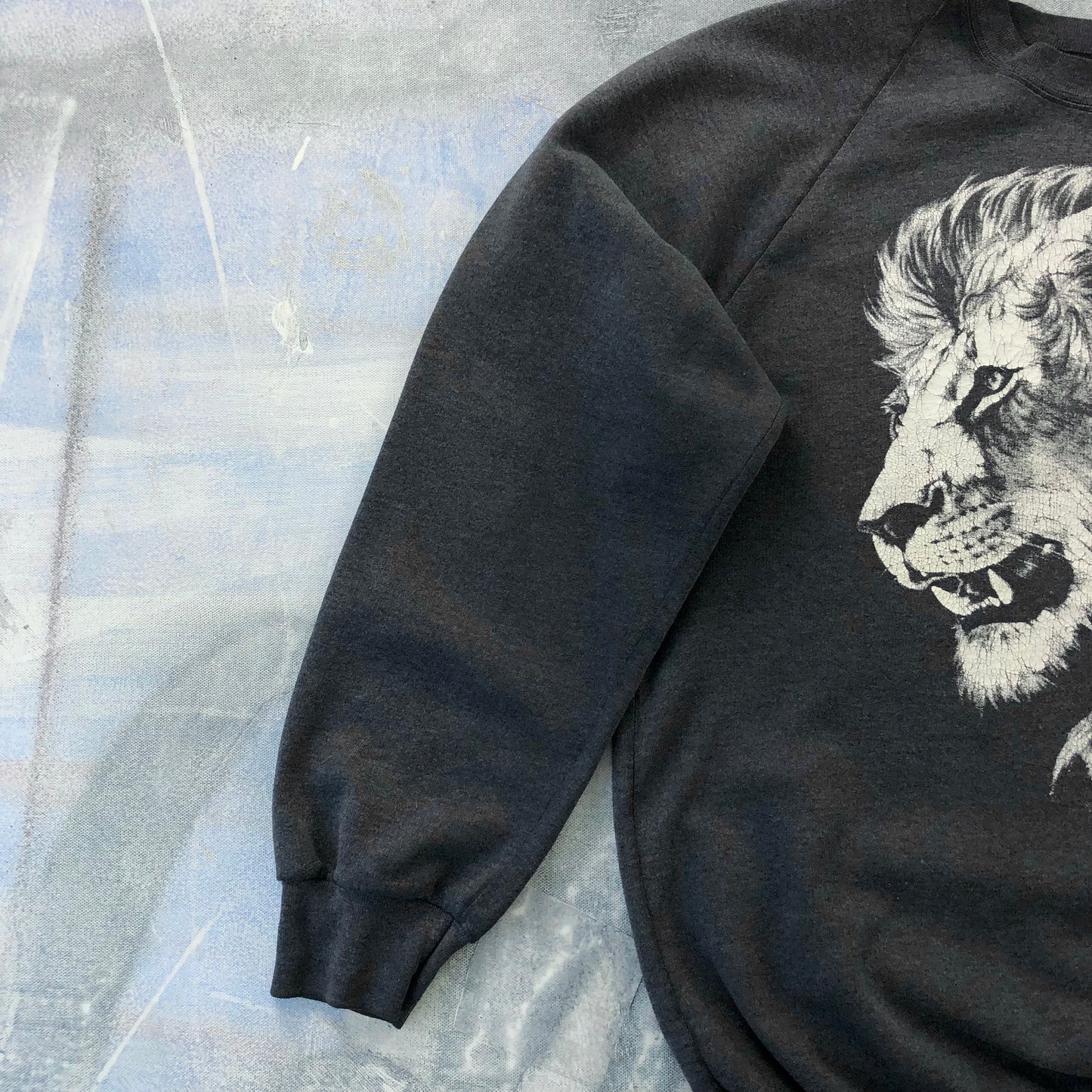 Vintage Lions Nature Crewneck Sweatshirt M