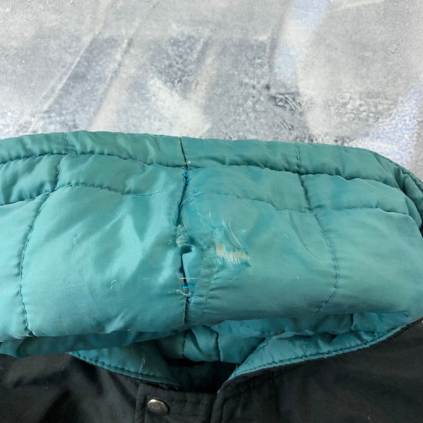 Vintage Starter NHL San Jose Sharks Puffer Zip Button Hooded Jacket S