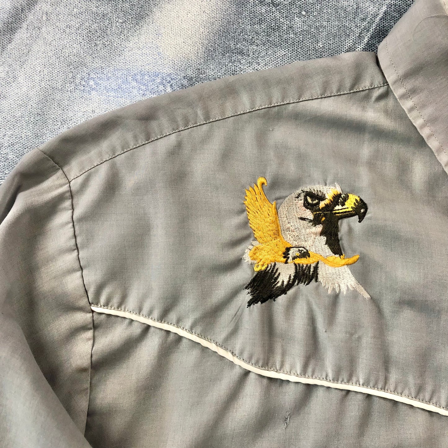 Vintage Western Embroided Eagle Button Shirt XL
