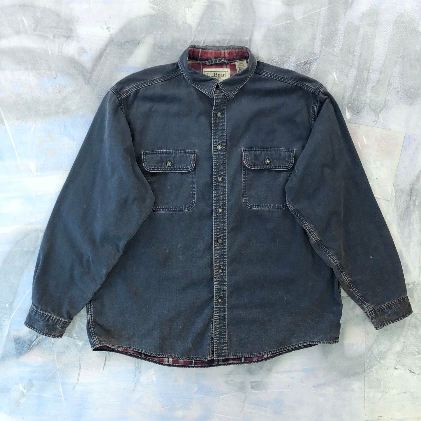 Vintage L.L Bean Plaid Lined Button Flannel Shirt XL