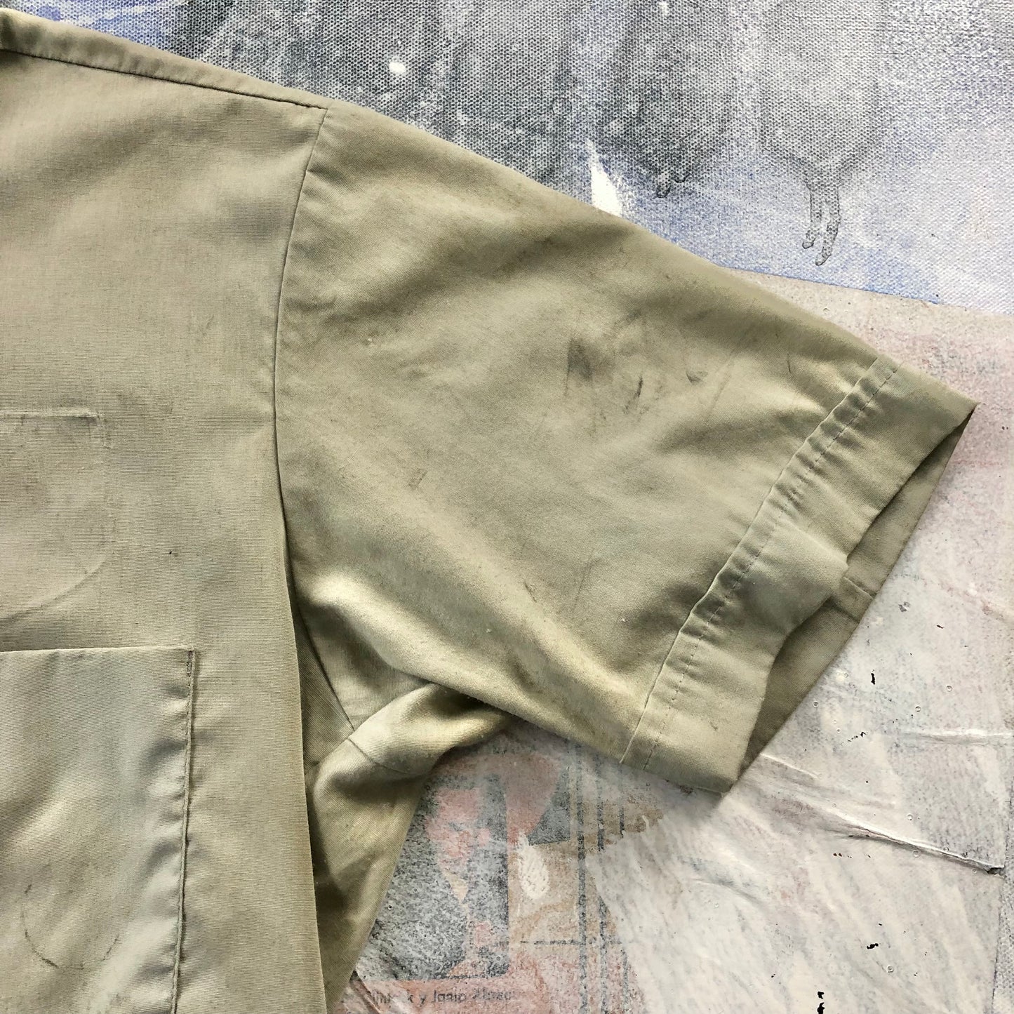 Vintage Marv Holland Gas Station Supervisor Work Button Shirt M