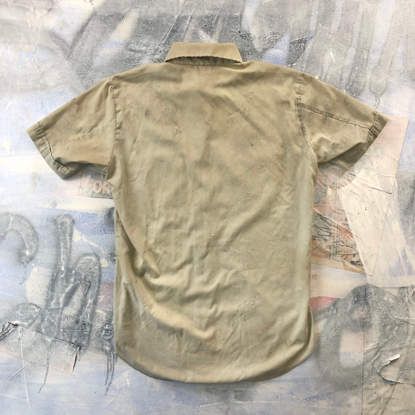 Vintage Marv Holland Gas Station Supervisor Work Button Shirt M