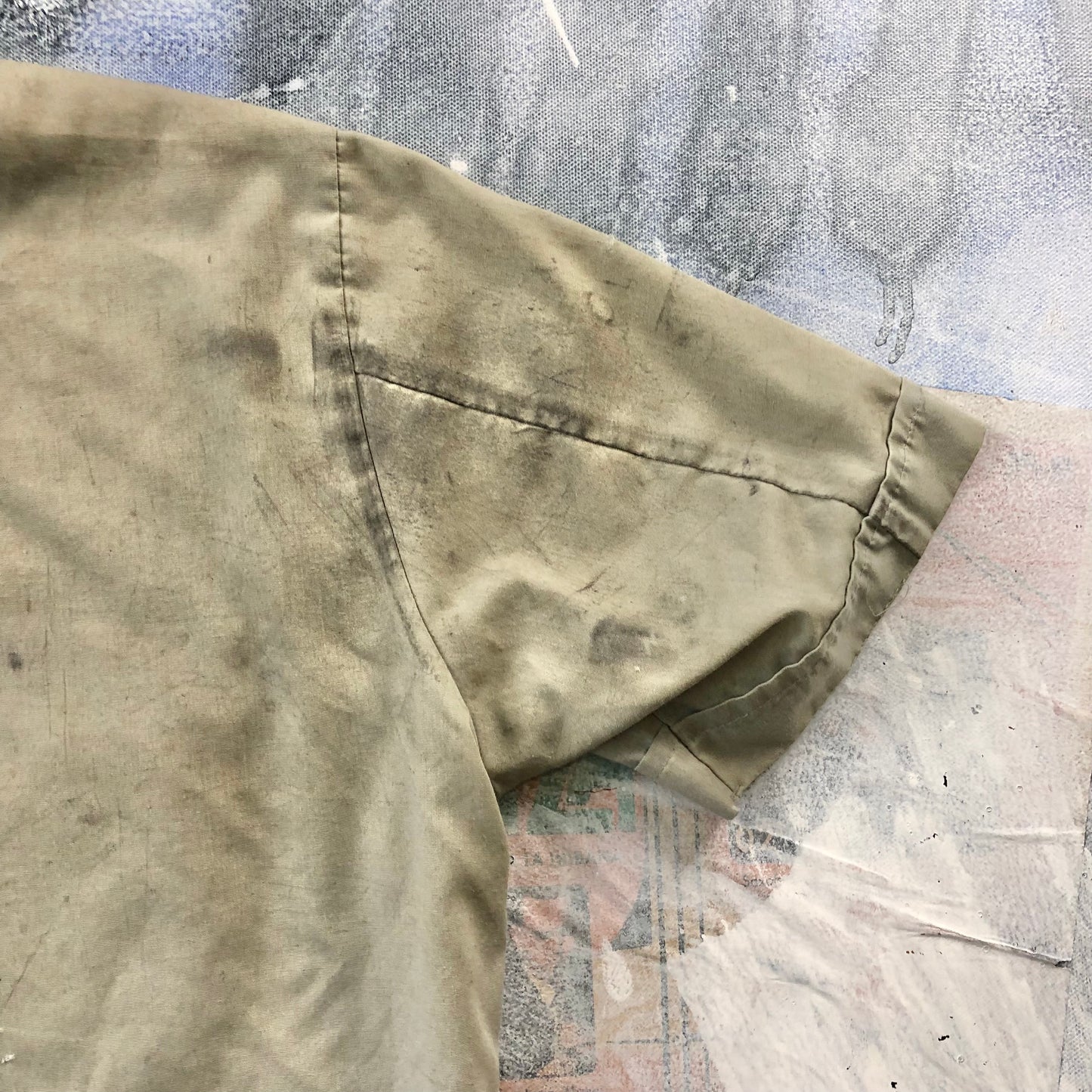 Vintage Marv Holland Gas Station Supervisor Work Button Shirt M