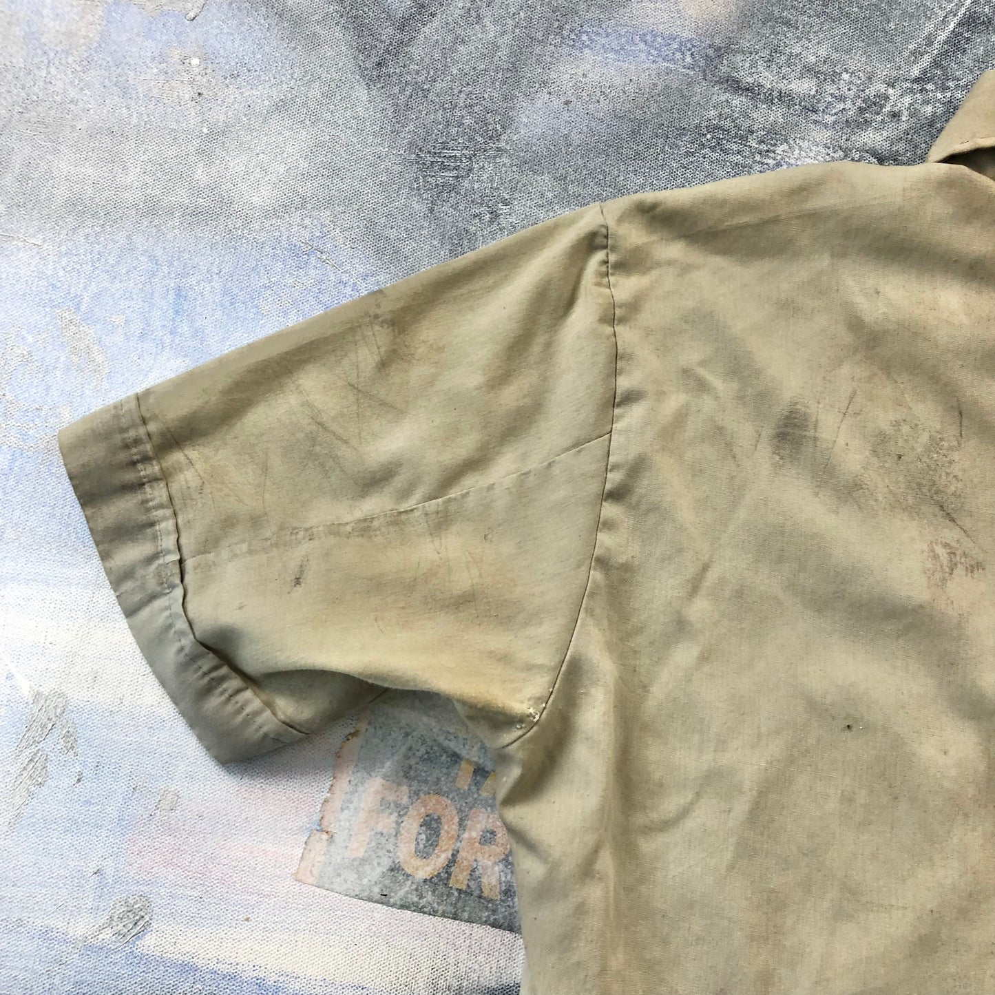 Vintage Marv Holland Gas Station Supervisor Work Button Shirt M