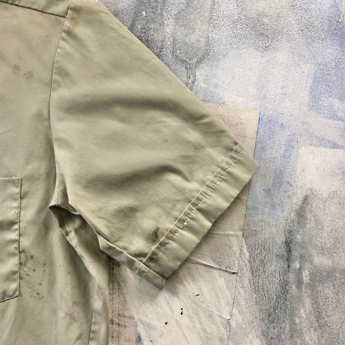 Vintage Marv Holland Gas Station Quality Control Employee Button Shirt L