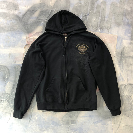 Harley Davidson Honolulu Hawaii Zip Hoodie Sweatshirt L