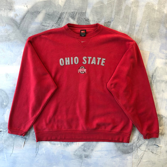 Vintage Nike Team Ohio State University Center Swoosh Crewneck Sweatshirt L