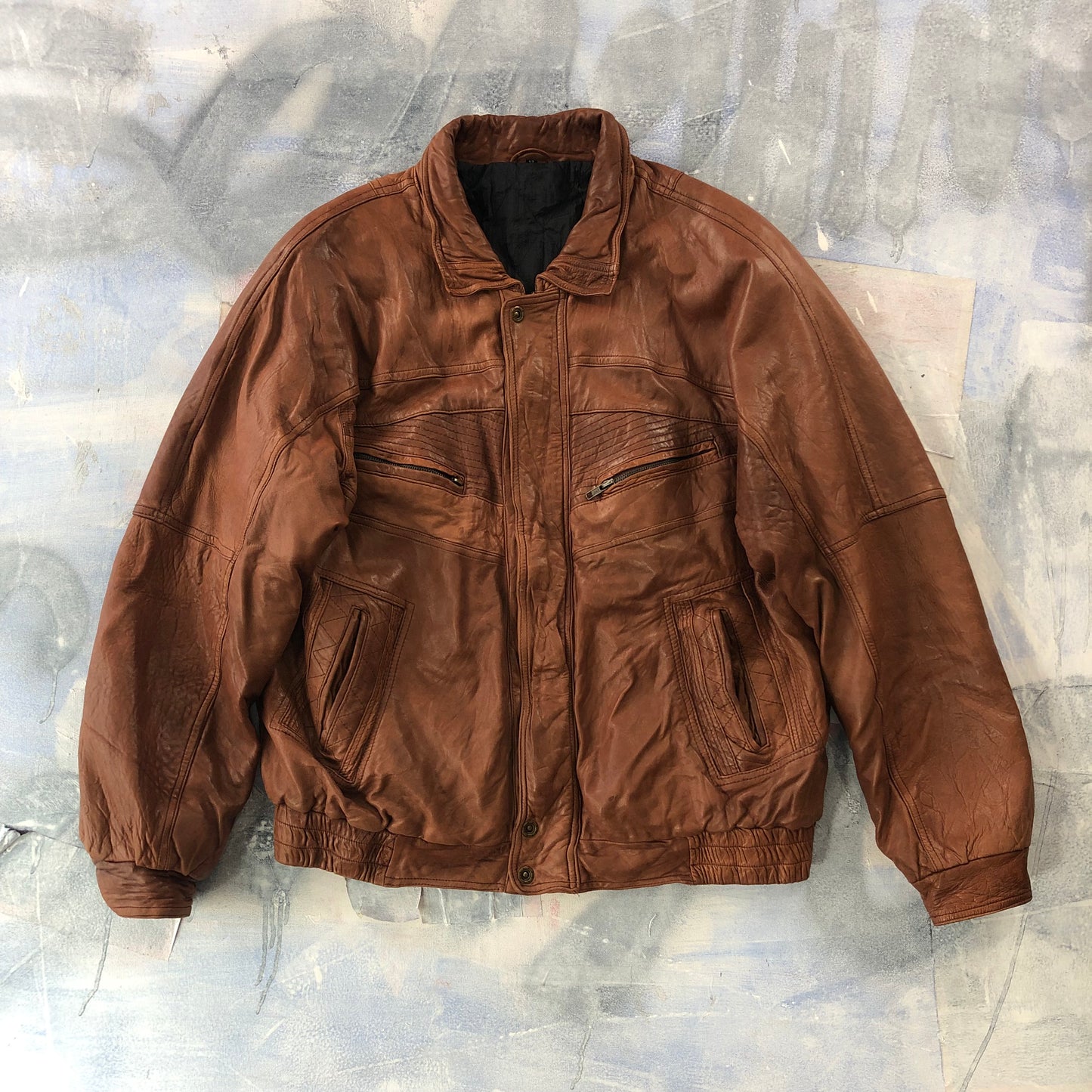 Cordovan Montreal 80s Bomber Zip Button Jacket XL