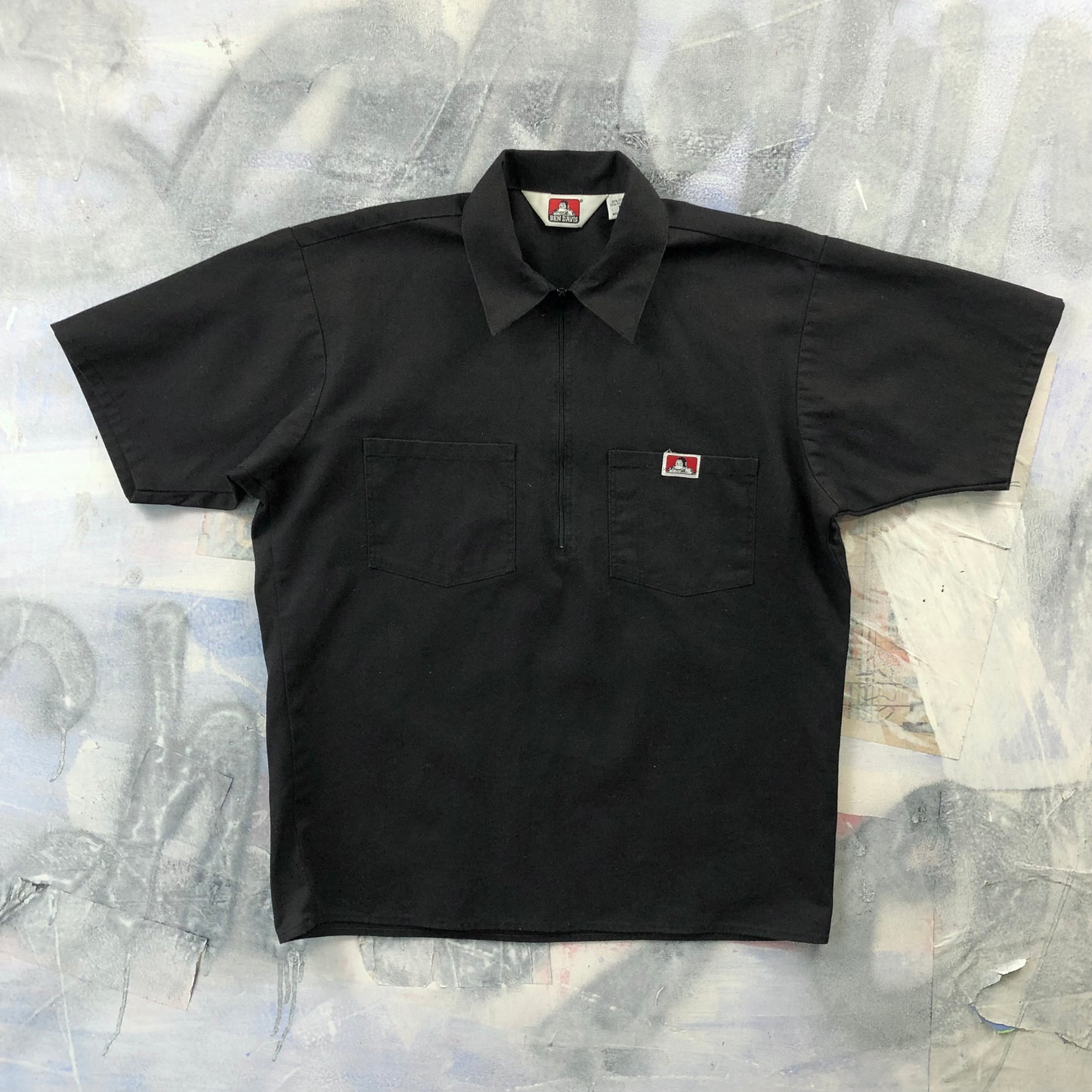 Vintage USA Ben Davis Workwear Quarter Zip Shirt M